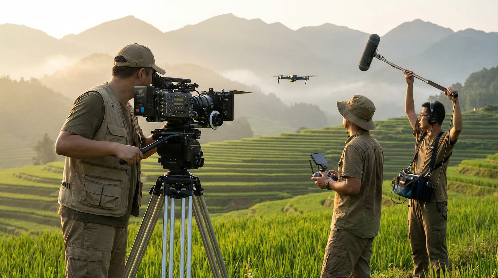 麻豆视频海角社区栏目云南梯田纪录片拍摄团队